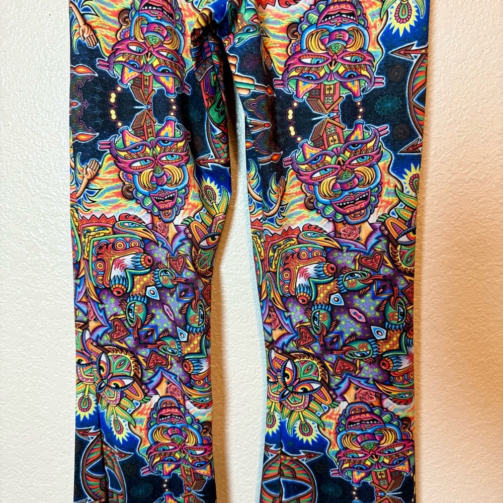 Colorful Patterned Boot Cut Flare Pants - Picture 8 of 11
